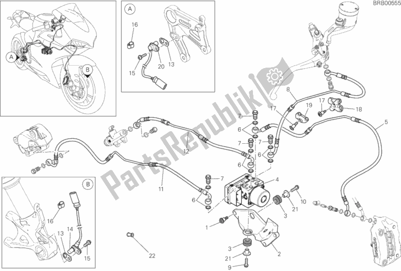 Todas las partes para Sistema Antibloqueo De Frenos (abs) de Ducati Superbike 959 Panigale ABS Thailand 2019